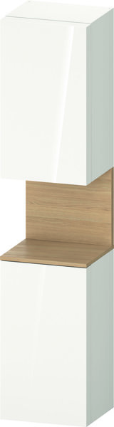 Bild von Duravit Qatego Hochschrank, Türanschlag rechts, 400x360x1760mm, Nische Eiche Natur, QA1346R30, Farbe: Weiß Hochglanz