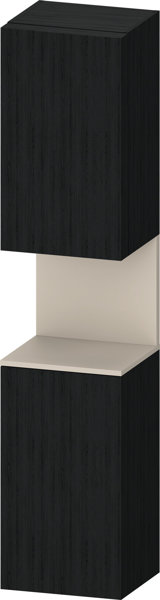 Bild von Duravit Qatego Hochschrank, Türanschlag links, 400x360x1760mm, Nische Taupe Supermatt, QA1346L83, Farbe: Eiche Schwarz/mit Nischenbeleuchtung