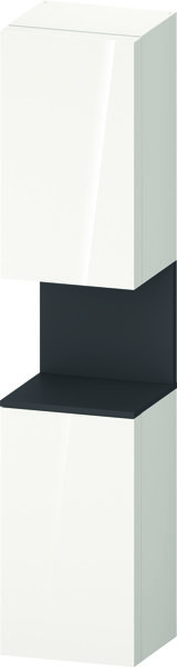 Bild von Duravit Qatego Hochschrank, Türanschlag rechts, 400x360x1760mm, Nische Graphit Matt, QA1346R49, Farbe: Weiß Hochglanz/mit Nischenbeleuchtung