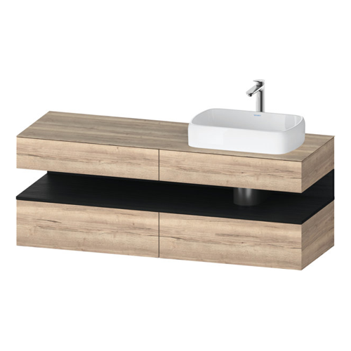 Bild von Duravit Qatego Konsolenwaschtischunterbau - Eiche Marmoriert