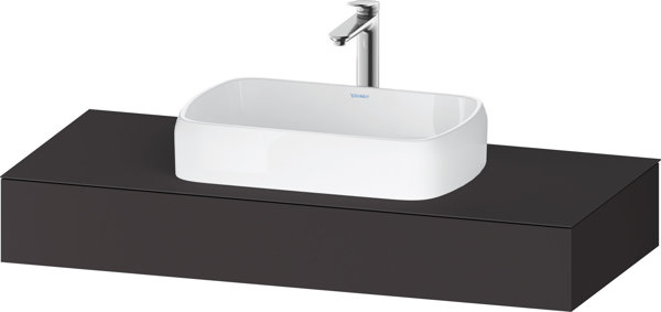 Bild von Duravit Qatego Konsole, 1200x550x170mm, mit Ausschnitt mittig, QA48020, Farbe: graphit supermatt