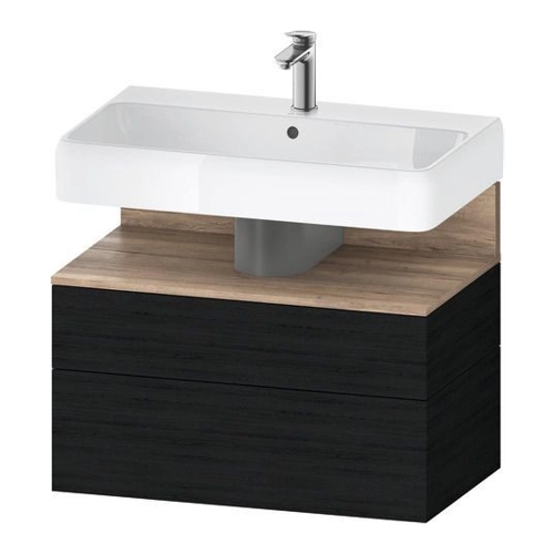 Bild von Duravit Qatego Waschtischunterbau - Eiche Schwarz Matt