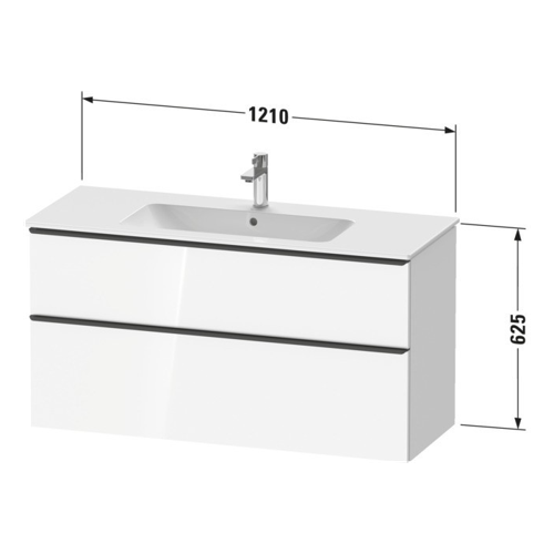Bild von Duravit D-Neo Waschtischunterschrank wandhängend 1210x462x625 Az 1 Ei DE4364004550000