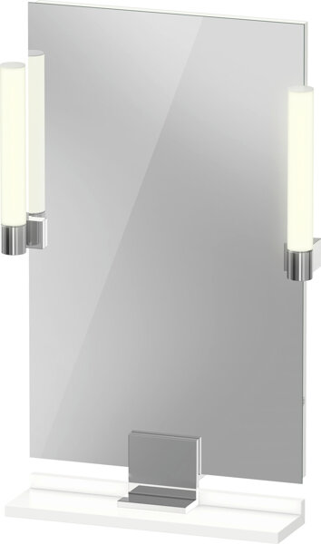 Bild von Duravit Sivida Spiegel, chrom, 450x36x650mm, Aufsatzleuchte, Sensorschalter, Netzanschluss, SV7420010, Farbe: Weiß Matt