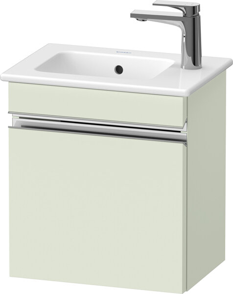 Bild von Duravit Sivida Waschtischunterbau, Türanschlag rechts, Griffleiste chrom, 400x287x443mm, zu ME by Starck , SV4642R10, Farbe: Blassgrün matt