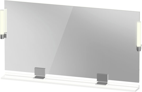 Bild von Duravit Sivida Spiegel, Chrom, 1330x36x650mm, Aufsatzleuchte, Sensorschalter, Netzanschluss, SV7425010, Farbe: Weiß Matt