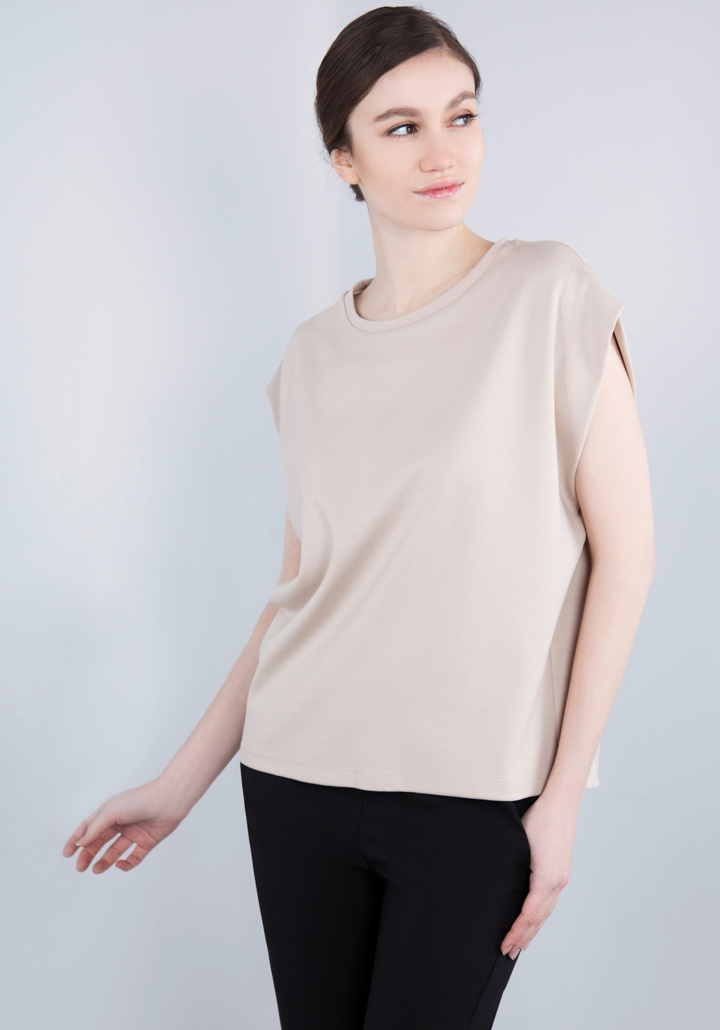 Bild von IMPERIAL T-Shirt "Ärmelloses "Punto Milano" Shirt mit eingeschlagen Armlochdetail"