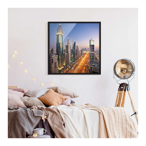 Bild von Bild mit Rahmen - Quadrat Dubai, Architektur & Skyline Bild mit Rahmen Dubai