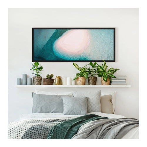 Bild von Bild mit Rahmen Sandbank im Ozean