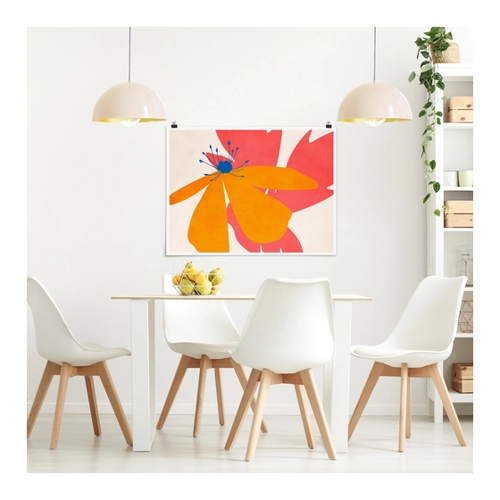 Bild von Poster Florale Schönheit in Rosa und Orange