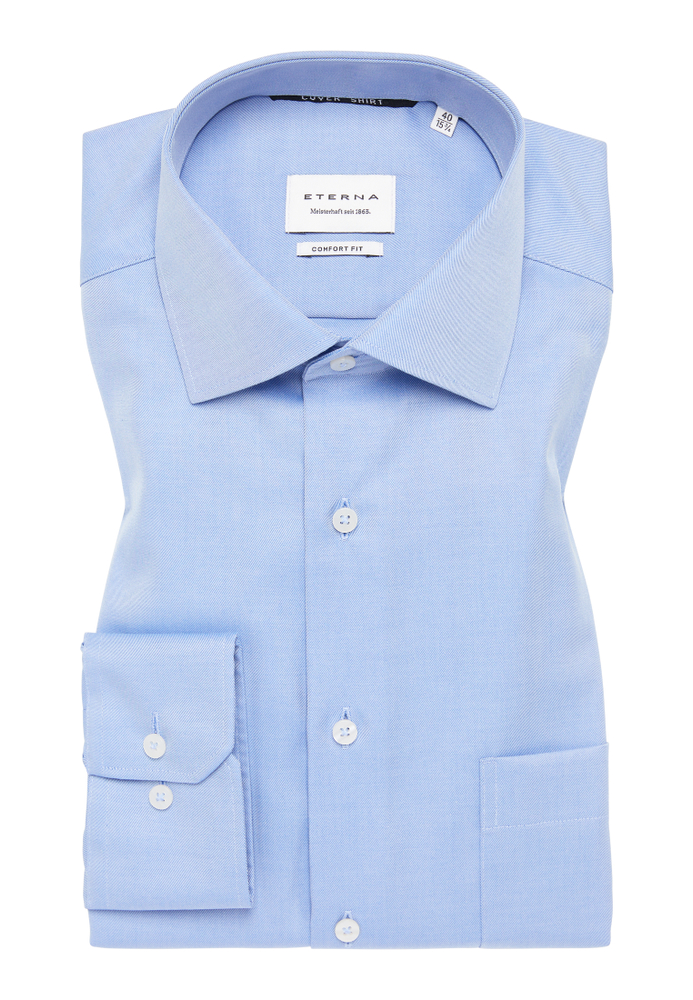 Bild von ETERNA Herren Cover Shirt Comfort FIT 1/1 blau 42_H_1/1