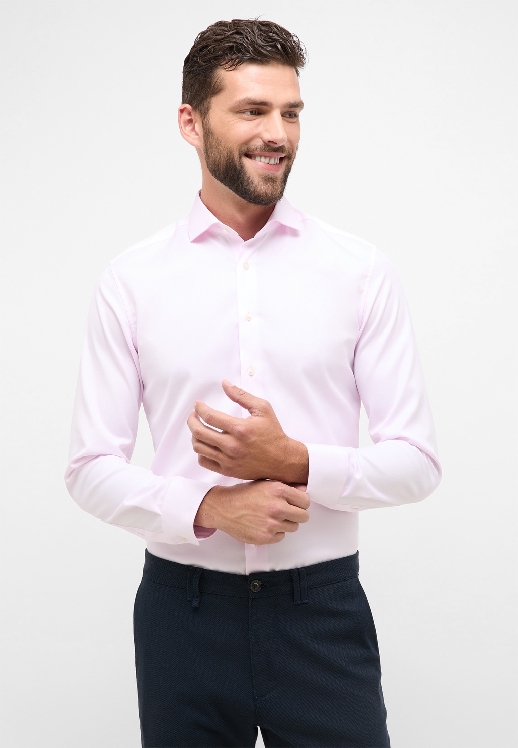 Bild von ETERNA Herren Cover Shirt Slim FIT 1/1 rosa 38_H_1/1