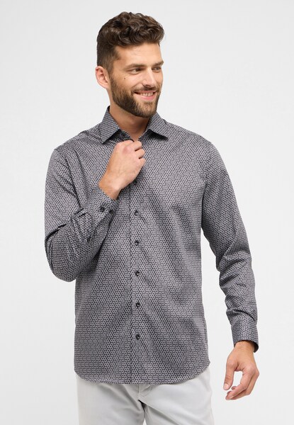 Bild von MODERN FIT Hemd in anthrazit bedruckt