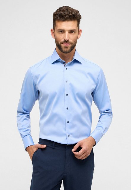Bild von MODERN FIT Cover Shirt in blau unifarben