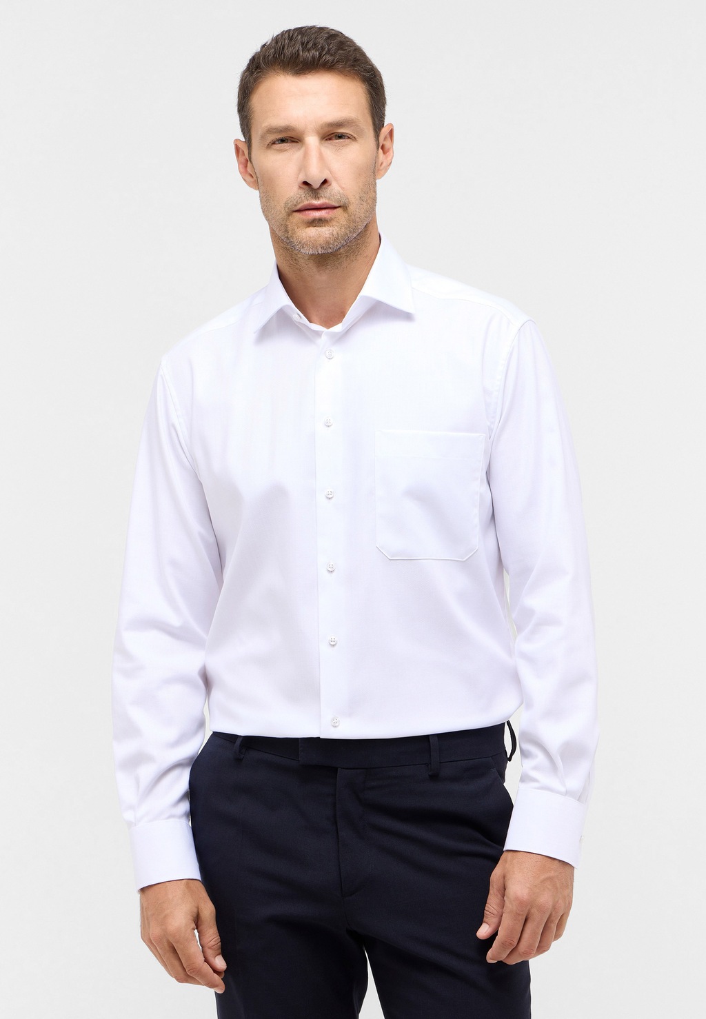 Bild von COMFORT FIT Hemd in weiß strukturiert