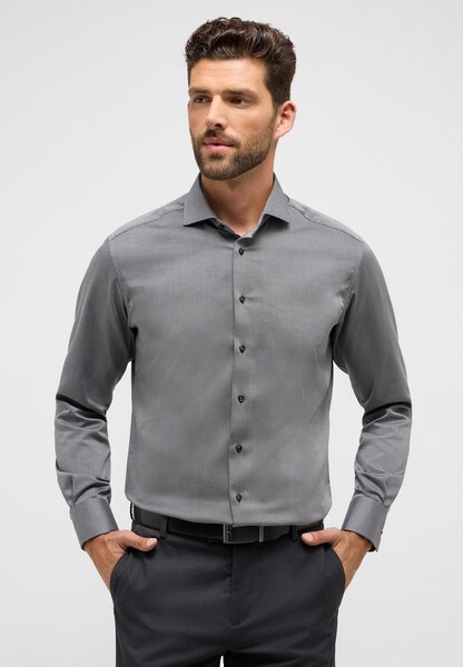 Bild von MODERN FIT Hemd in grau strukturiert