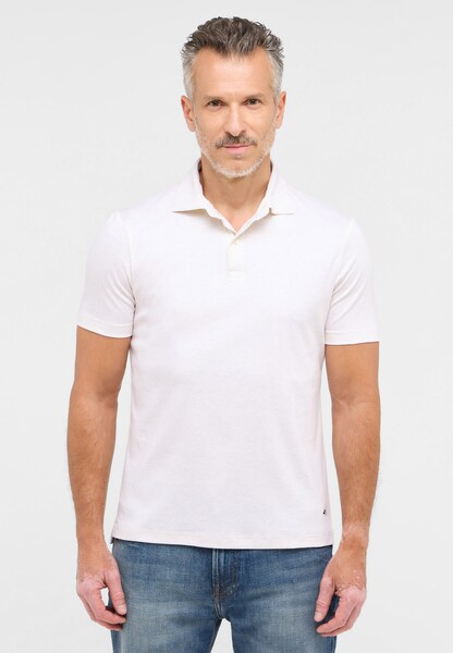 Bild von SLIM FIT Jersey Shirt in off-white unifarben