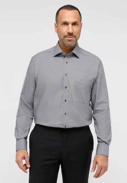 Bild von MODERN FIT Hemd in schwarz strukturiert