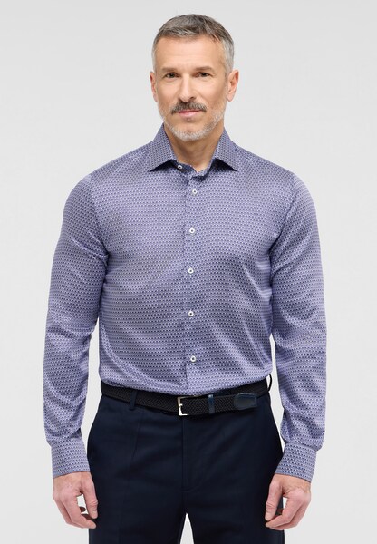 Bild von SLIM FIT Performance Shirt in dunkelblau bedruckt