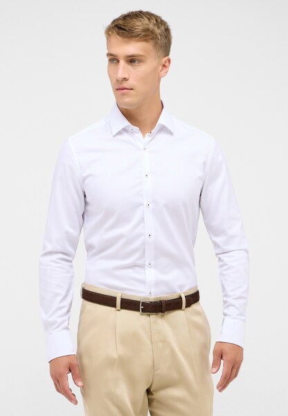 Bild von Slim Fit Businesshemd aus Uni Struktur