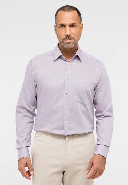 Bild von MODERN FIT Hemd in lila strukturiert