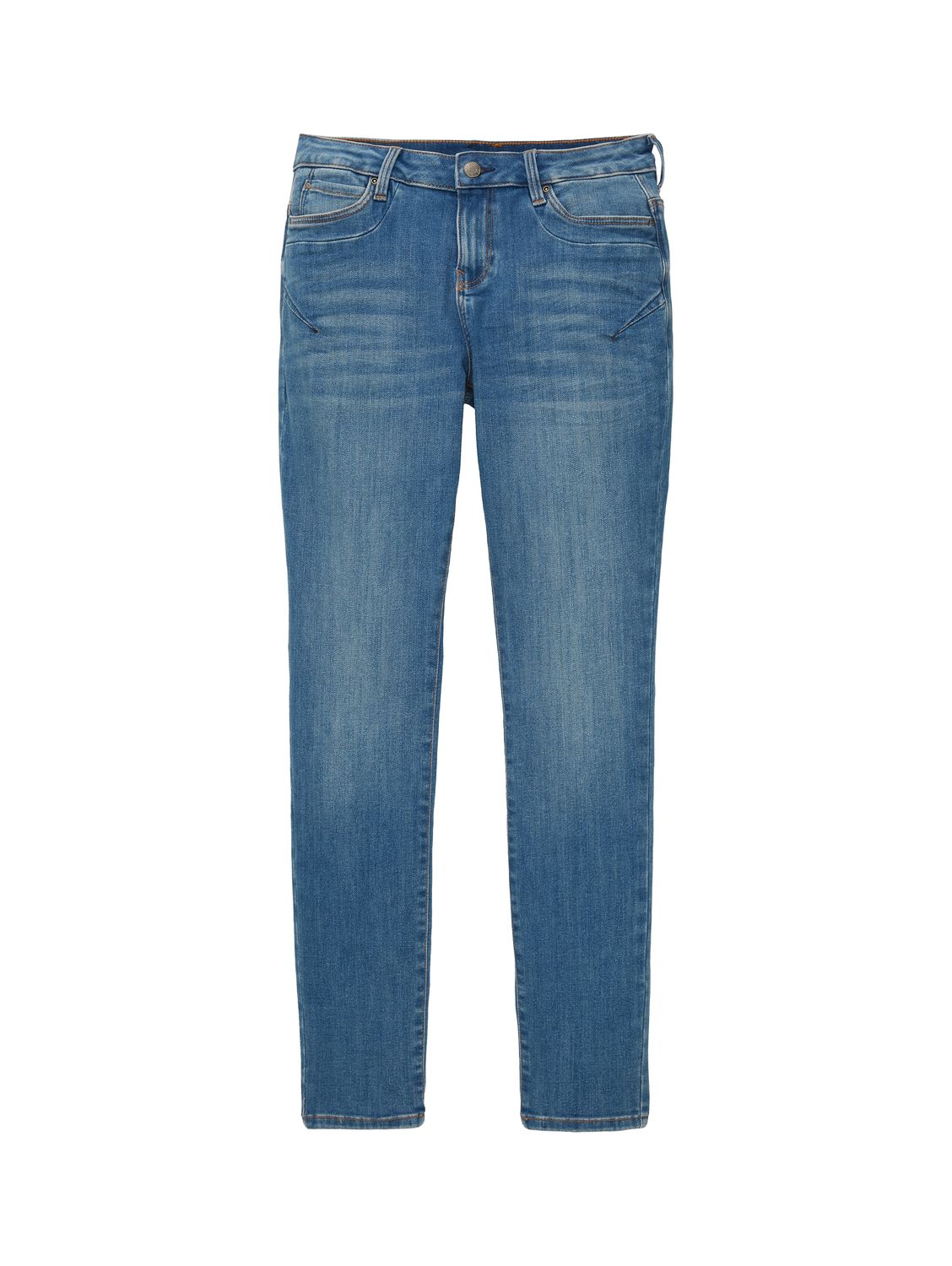 Bild von TOM TAILOR Damen 1038347 Tapered Relaxed Jeans, 10119-Used Mid Stone Blue Denim, 32/32