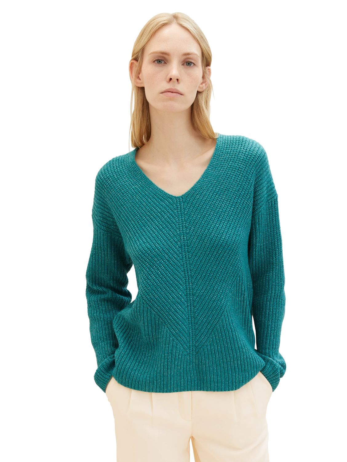 Bild von Tom Tailor Damen Pullover KNIT V-NECK - Regular Fit