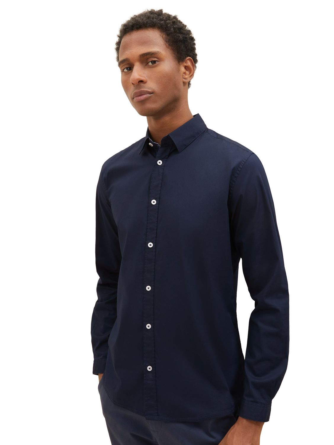 Bild von TOM TAILOR Herren Regular Fit Business Hemd mit Stretch, 10668 - Sky Captain Blue, M