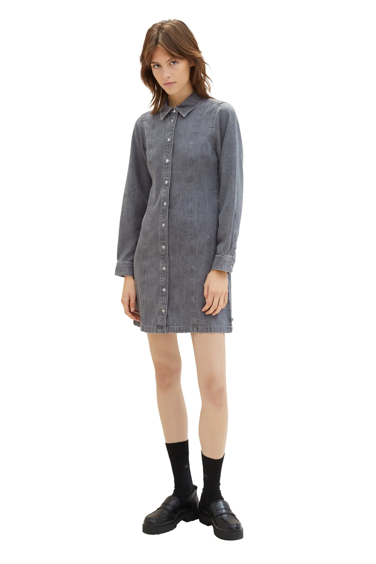 Bild von Tom Tailor Denim Kleid /mädchen Aus Mittelsteingrauem Denim für Damen - L