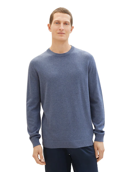 Bild von TOM TAILOR Herren 1038426 Pullover, 18964-Vintage Indigo Blue Melange, Large