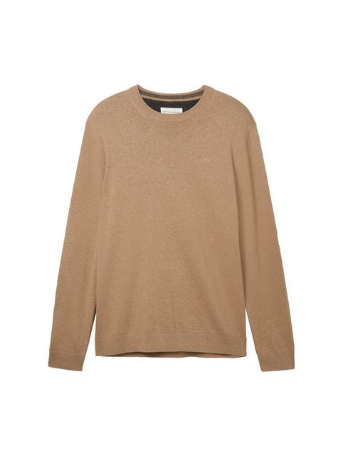 Bild von Regular Fit Strickpullover aus reiner Baumwolle mit Rundhalsausschnitt