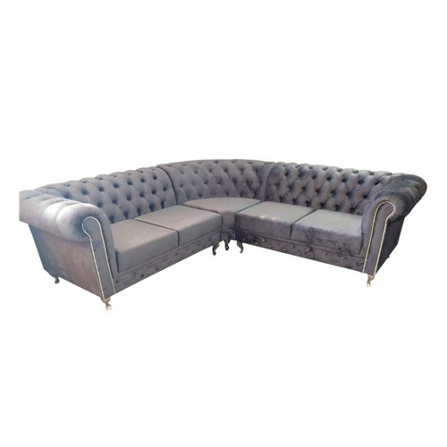 Bild von JVmoebel Ecksofa – Klassisches L-förmiges graues Textil-Ecksofa