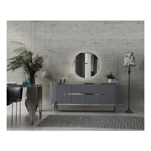 Bild von JVmoebel Esszimmer-Set – Graues Esszimmer für Stilbewusste