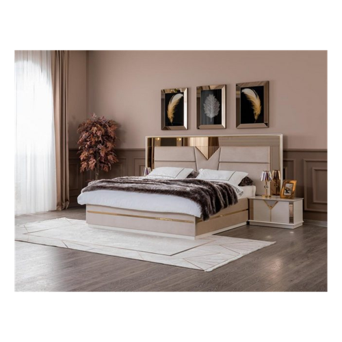 Bild von JVmoebel Bett Beige – Eleganz für Ihr Schlafzimmer