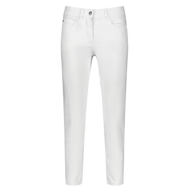 Bild von GERRY WEBER Damen 7/8 Jeans SOL꞉INE BEST4ME Baumwolle Mittlere Leibhöhe|Mit Gürtelschlaufen Weiss, 46