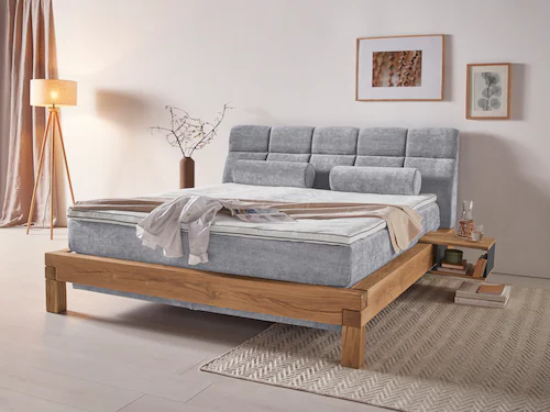 Bild von Home affaire Boxspringbett "Villads", Liegefläche: 180/200 cm, Inside-Boxspring-Unterbau, recycelte Stoffe