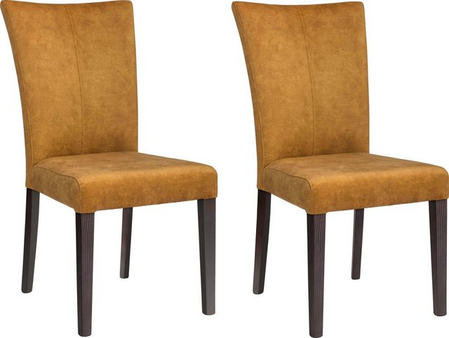 Bild von Home affaire 4-Fußstuhl "Aspen", (Set), 2 St., Samtvelours, Beine aus massiver Buche, wengefarben lackiert