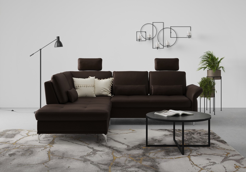 Bild von INOSIGN Ecksofa "Palm Beach L-Form", Federkern, mit Sitztiefenverstellung, wahlweise mit Bettfunktion
