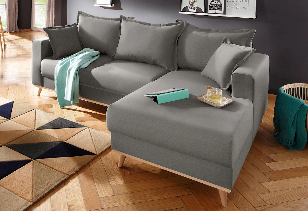 Bild von Home affaire Ecksofa "Edina L-Form", auch in Baumwollmix-Bezug, im skandinavischem Stol