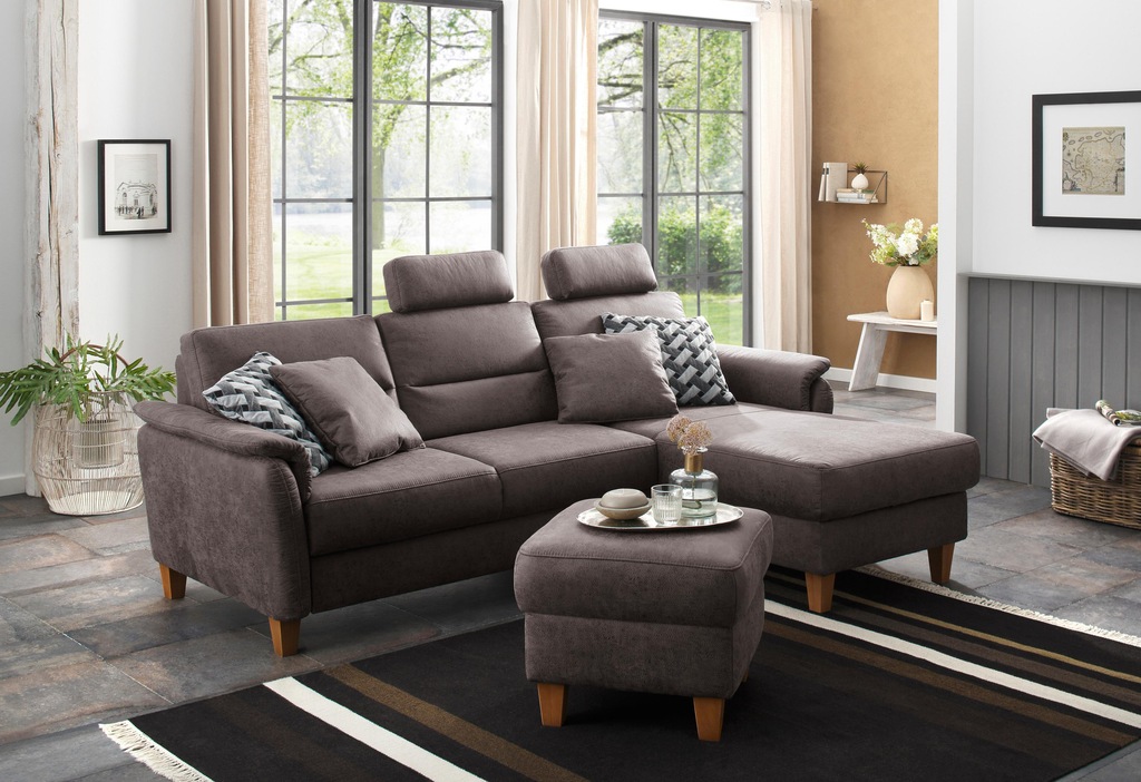 Bild von Home affaire Ecksofa "Palmera L-Form", Federkern, wahlweise mit Bettfunktion und mit/ohne Bettkasten