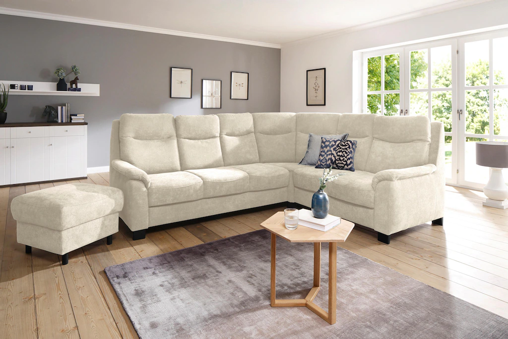 Bild von Home affaire Ecksofa "Boccaccio L-Form", mit Federkern, incl. Kopfteilverstellung, wahlweise Bettfunktion