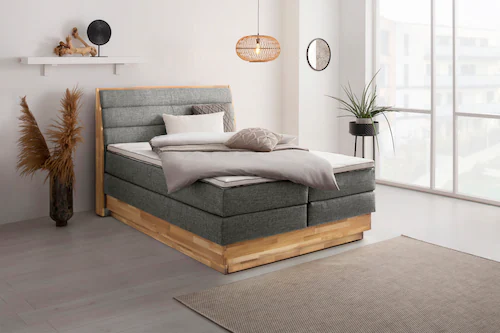 Bild von OTTO products Boxspringbett "Jenna", ohne LED-Beleuchtung, mit zertifizierten, recycelten Bezugsstoffen