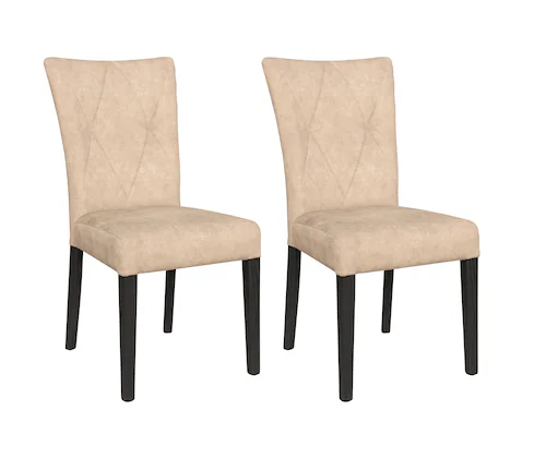 Bild von Home affaire 4-Fußstuhl "Diamond", (Set), 2 St., Samtvelours, Sitz und Ruecken gepolstert