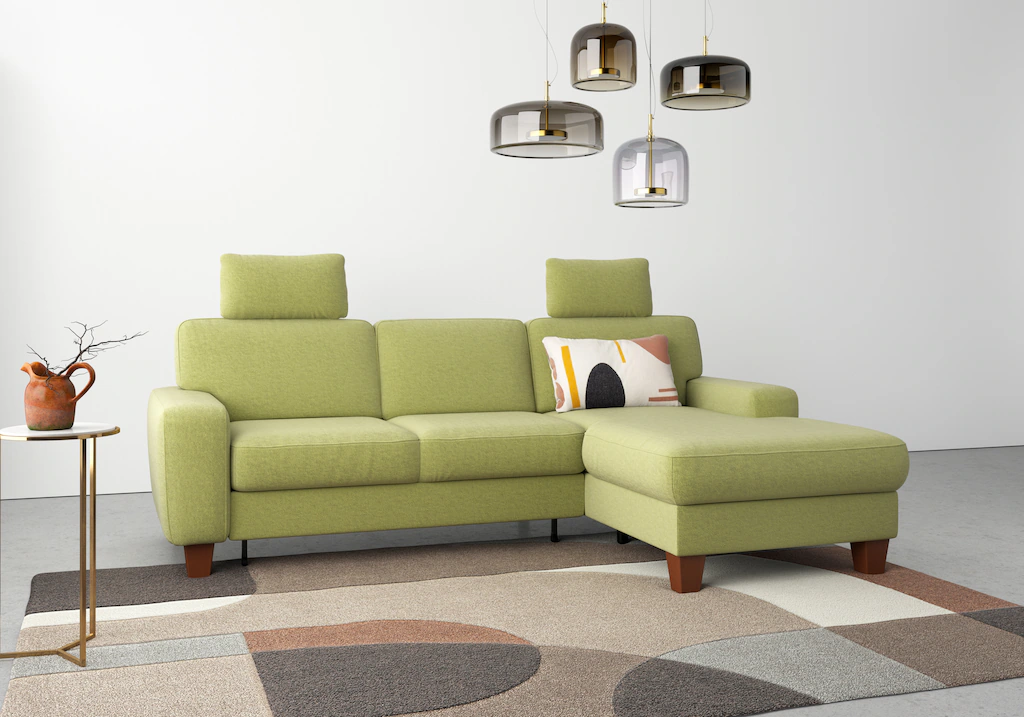 Bild von Home affaire Ecksofa "Vision L-Form", mit Federkern, wahlweise mit Bettfunktion und Bettkasten