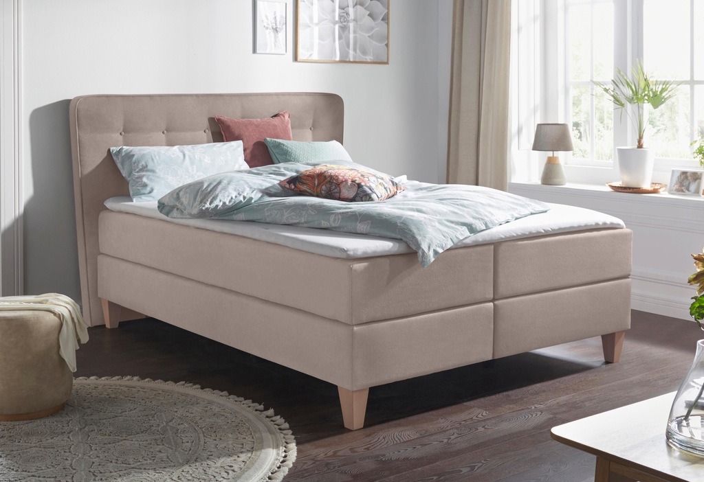 Bild von Home affaire Boxspringbett "Ascola", incl. Topper, 5, Breiten, 3 Ausführungen, 2 Härtegrade