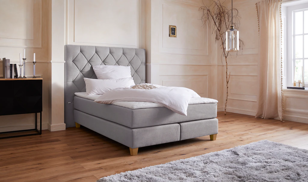 Bild von Guido Maria Kretschmer Home&Living Boxspringbett "Harmones hoch", in 3 Breiten, Härtegrad auch im Mix mit je 1 Matratze in H2 und H3