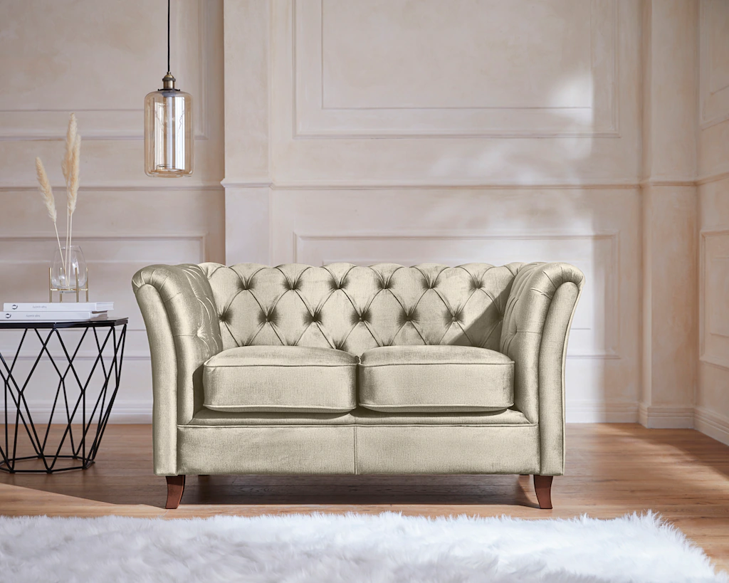 Bild von Home affaire Chesterfield-Sofa "Reims", mit echter Chesterfield-Knopfheftung, hochwertige Verarbeitung