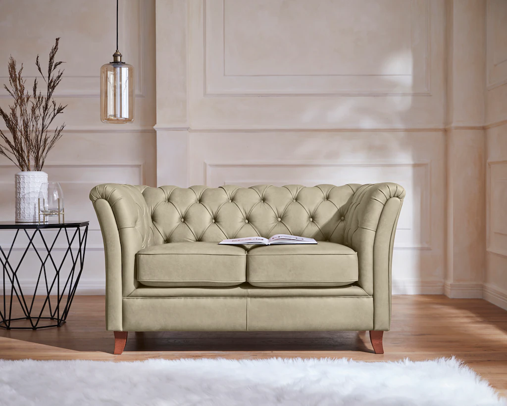 Bild von Home affaire Chesterfield-Sofa "Reims", mit echter Chesterfield-Knopfheftung, hochwertige Verarbeitung