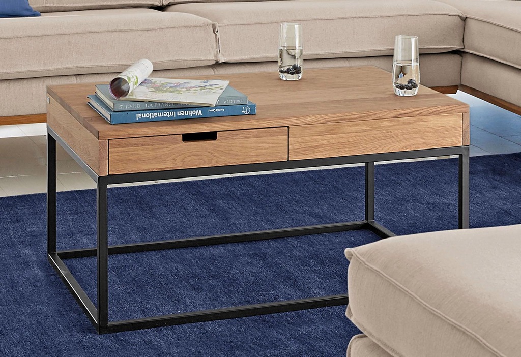 Bild von Guido Maria Kretschmer Home&Living Couchtisch "Rava", in 2 Größen, aus massiver Eiche