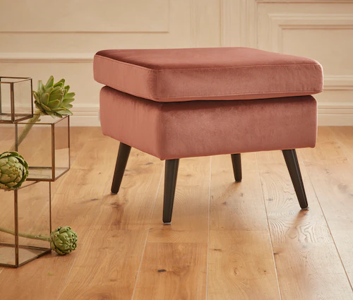Bild von Guido Maria Kretschmer Home&Living Hocker "Salla", Bezug auch in Luxus-Microfaser in Teddyfelloptik